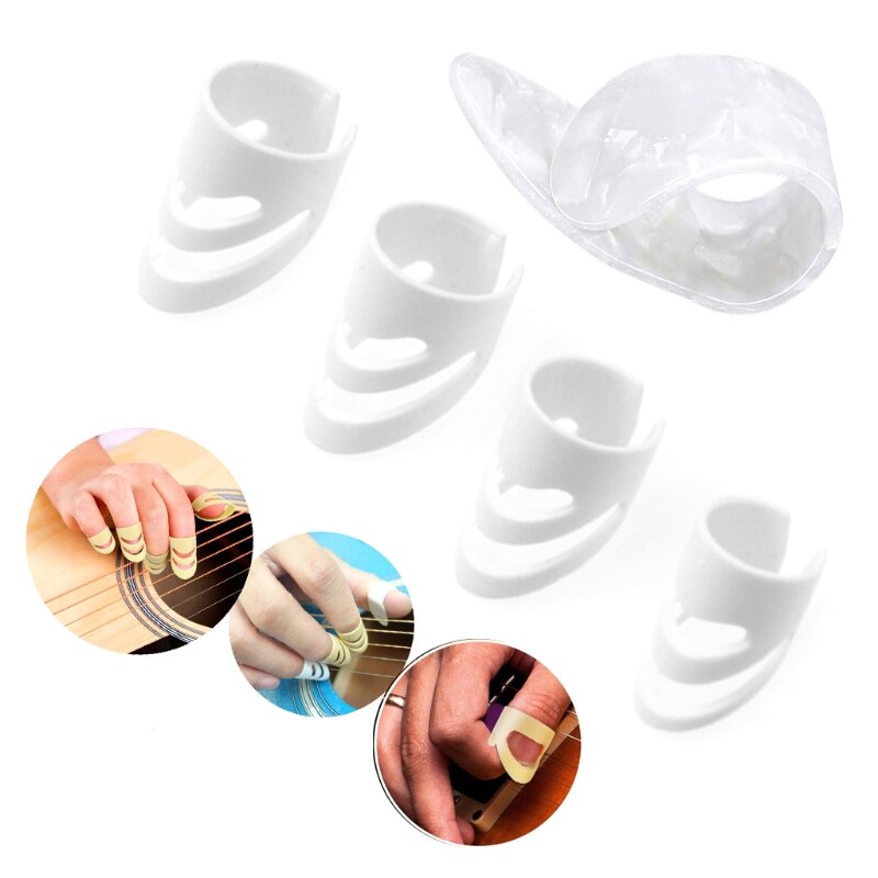 4 Stks/set Plectrums Wijsvinger Picks Voor Elektrische Akoestische Gitaren Ukulele