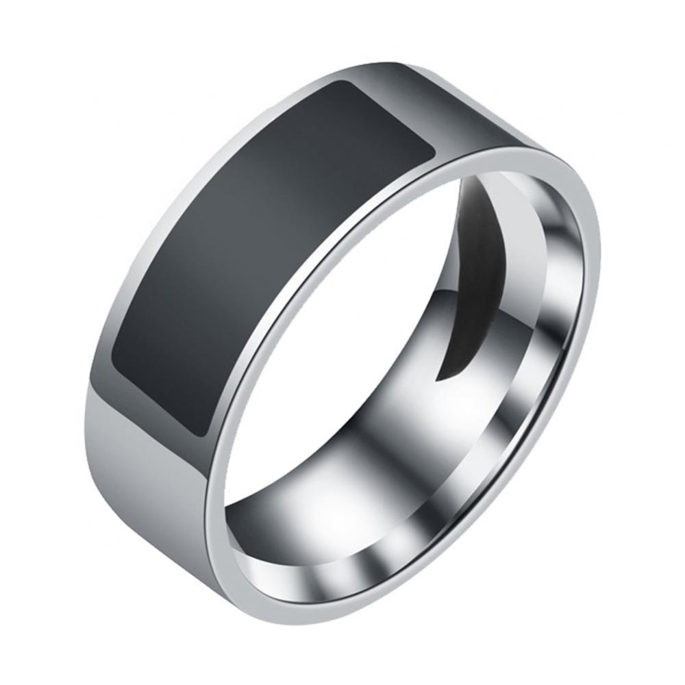 Waterproof multifunctional NFC smart digital smart ring for Android window technology smart wearable ring smart ring: Black US 12