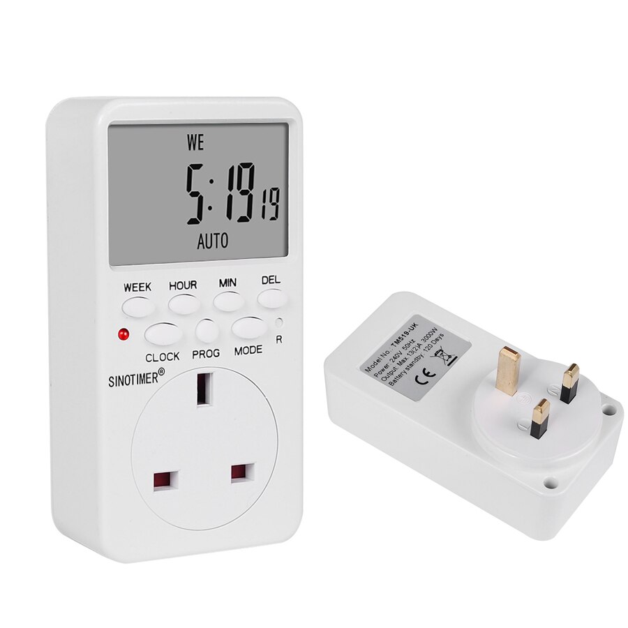 TM519 BR EU UK US IL IT 220V 110V Time plug Timer AC UK Plug Power Socket Timer Switch Outlet Time Clock Programmable Plug