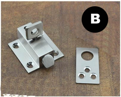 Rustfritt stål selvlukkende automatisk lås / bolt, balkong aluminiumsdører / vinduer mellomlås / fjærbolt, dørbeslag: type b