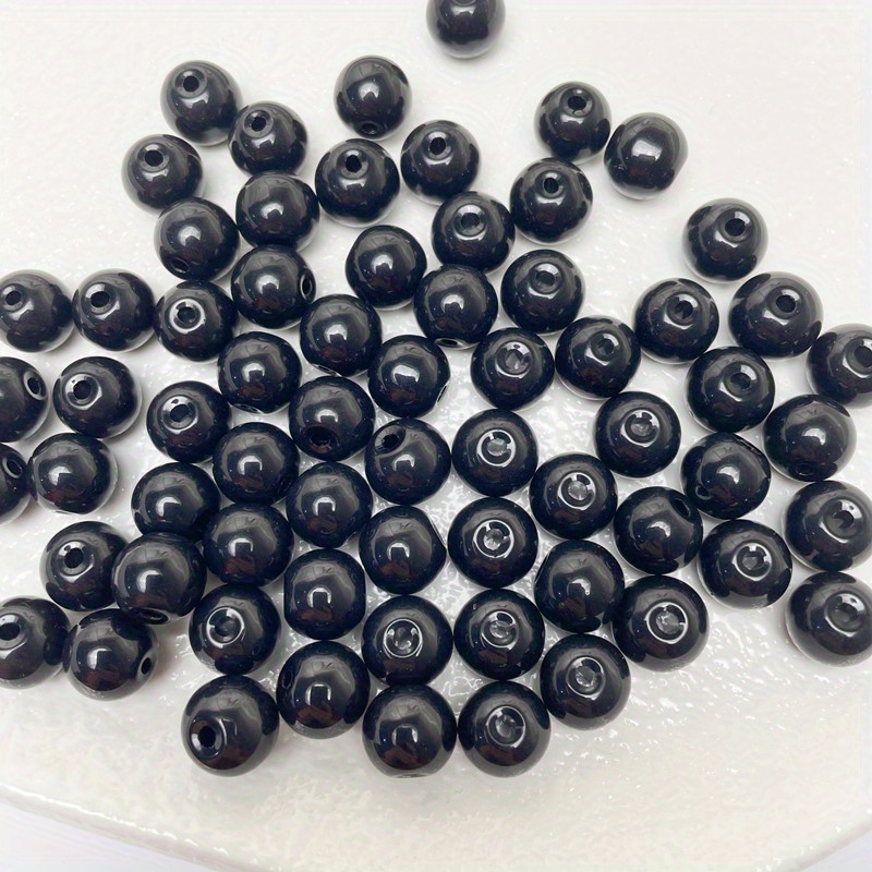50pcs/8mm Solid Color Glass Beads, Beading & Jewelry Making Essentials Colorful, , Trendy DIY Craft Supplies for Handmade: Lavender