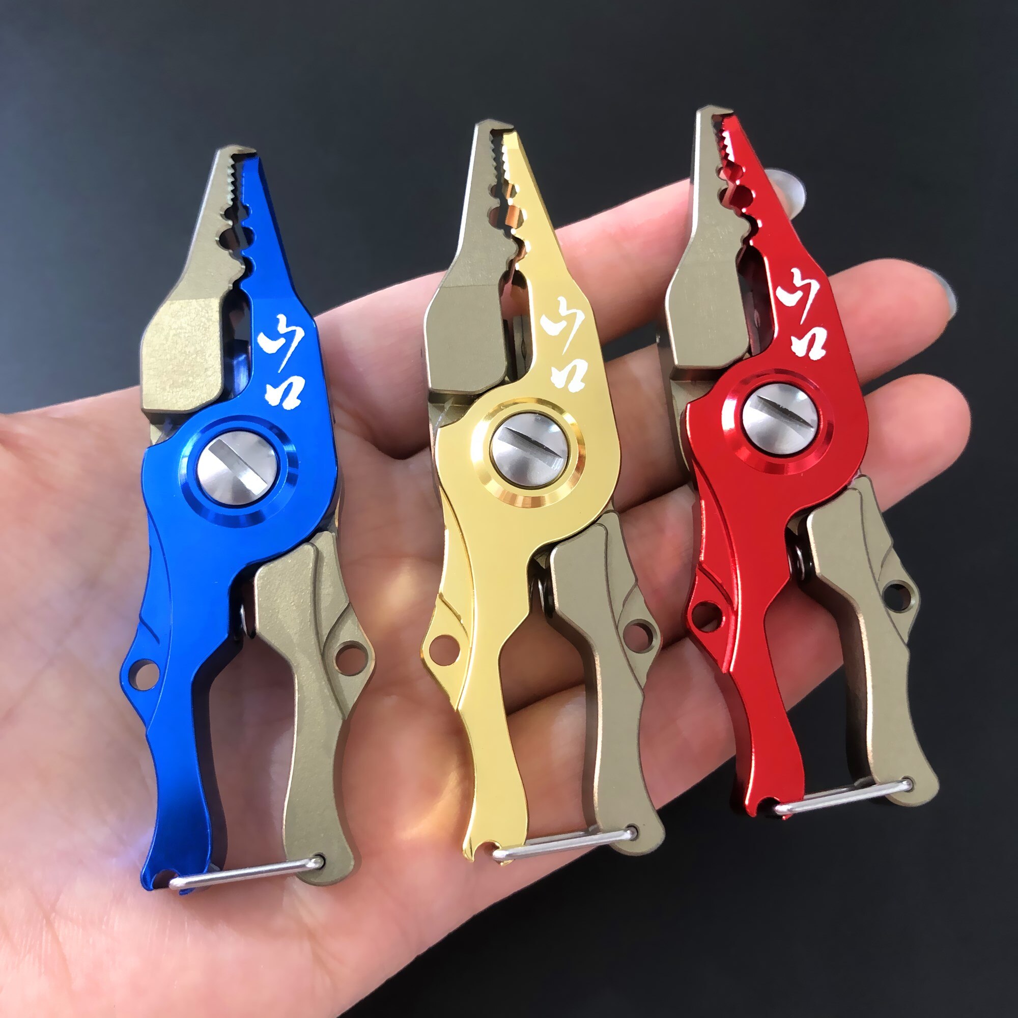 Mini Aluminium Legierung Angeln Zangen Griff einstellen Angelgerät Haken Erholen Cutter Linie Teilt Ring Angeln Werkzeug