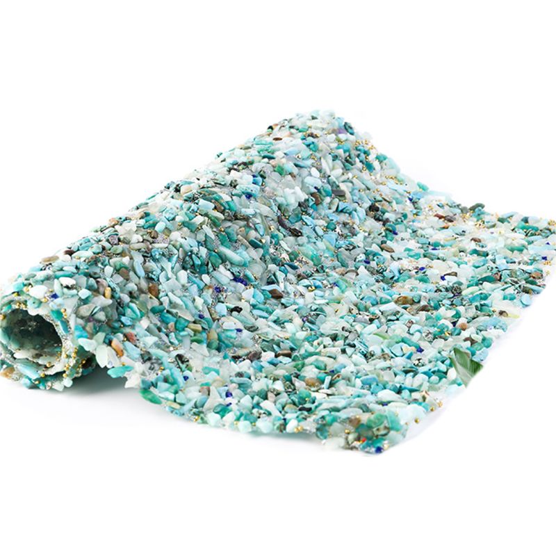 Glitter farverige shell stenperler trim jern på rhinestone mesh hotfix sticker 23ge: 6 ee 501992-4