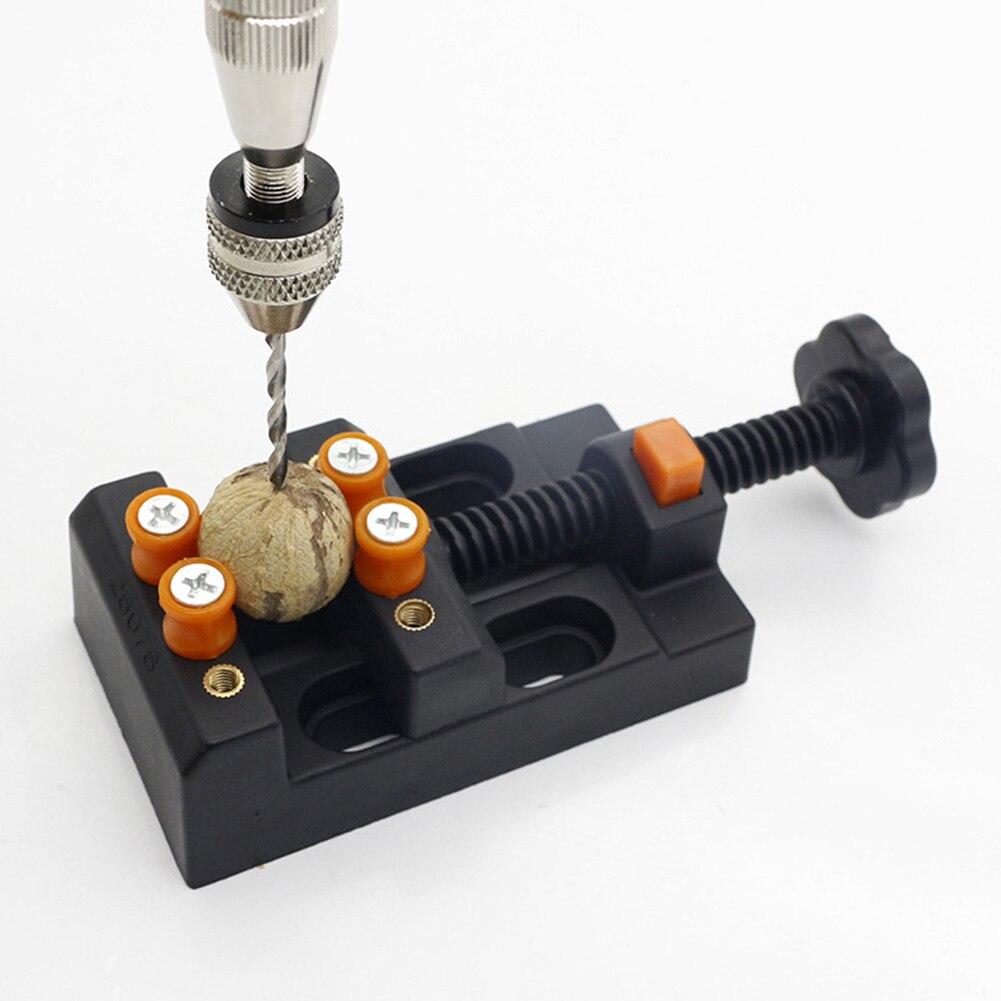 8 Holes Adjustable Mini Table Vice Quick Opening Clamp Flat Pliers Clip DIY Carved Woodworking Multipurpose Drilling Fixed Tool