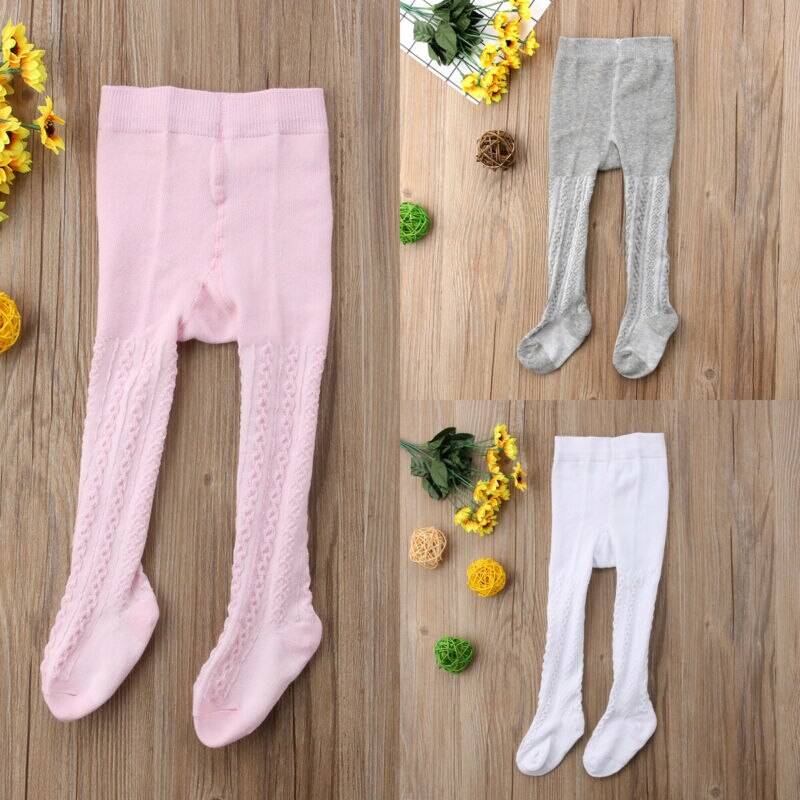 3PCS Pasgeboren Peuters Baby Meisjes Panty Dunne Panty Kousen Katoen Herfst Winter Casual Solid Panty