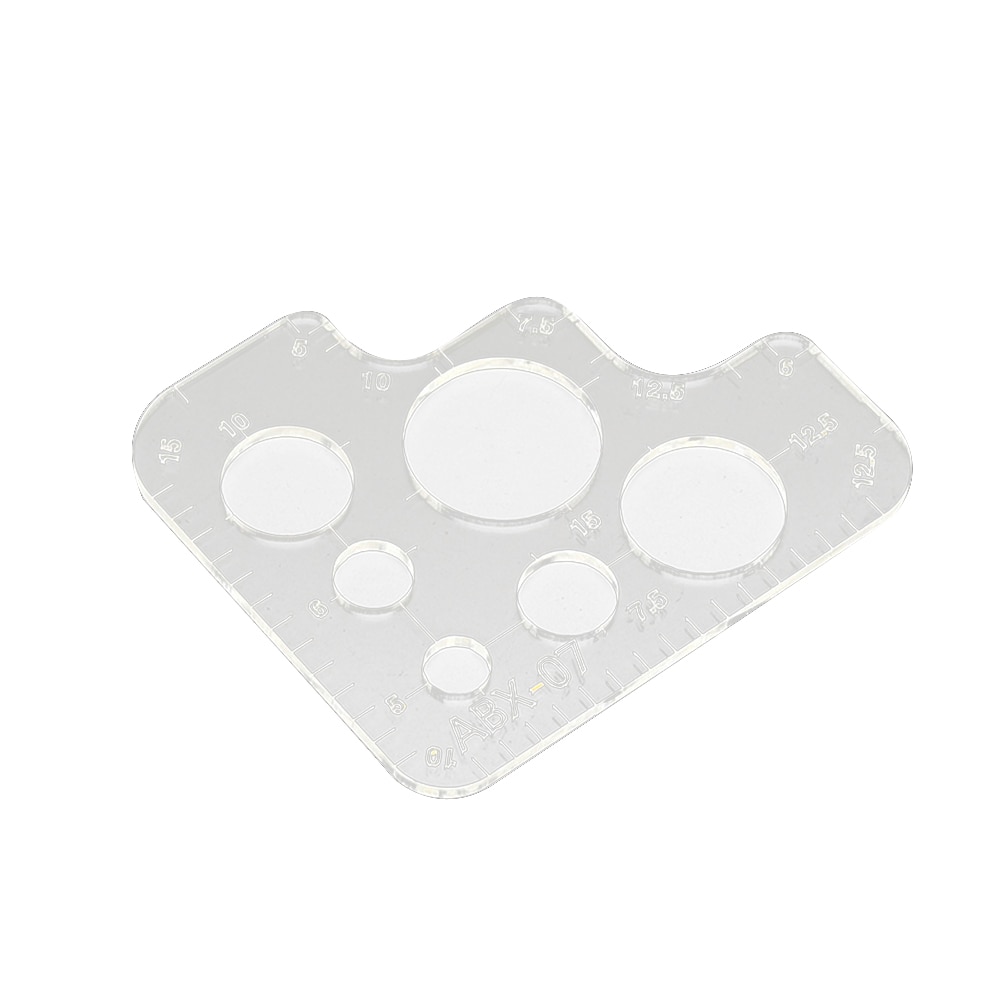 1Pc Leather Craft Acrylic Perspex Cutting Circle Corner Stitch Stencil Template Ruler DIY Tool