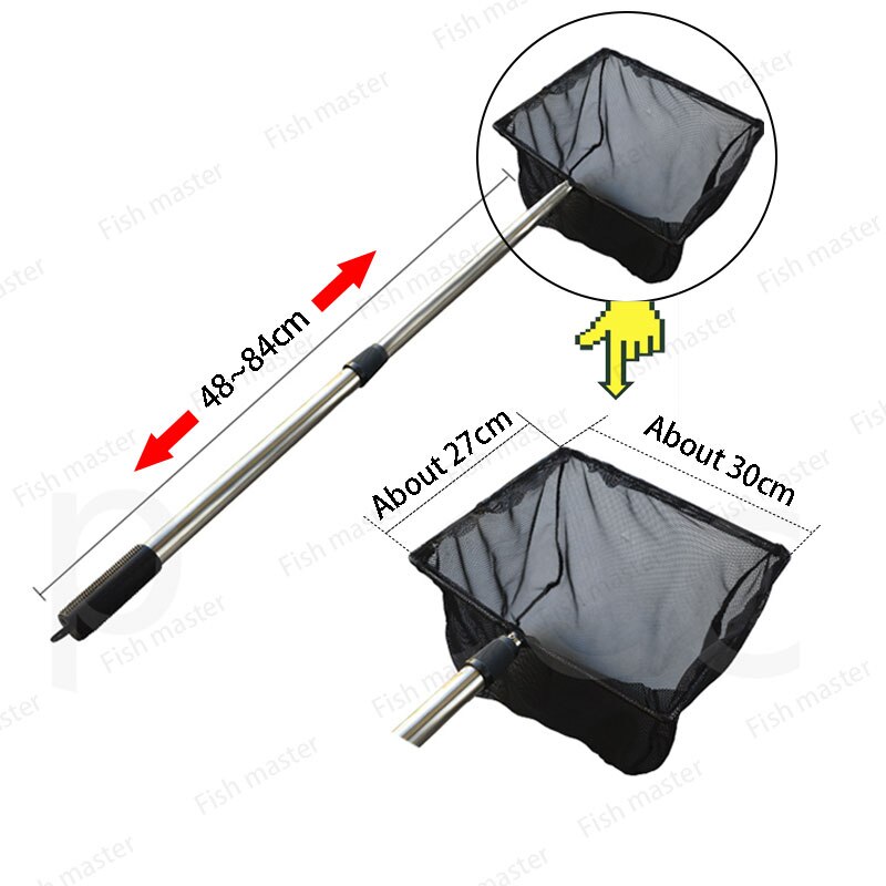 Pool Leaf Cleaning Net Skimmer+Telescopic Pole Detachable For Spa Koi Fish Pond Lightweight Easy-to-use Cleaning Tool