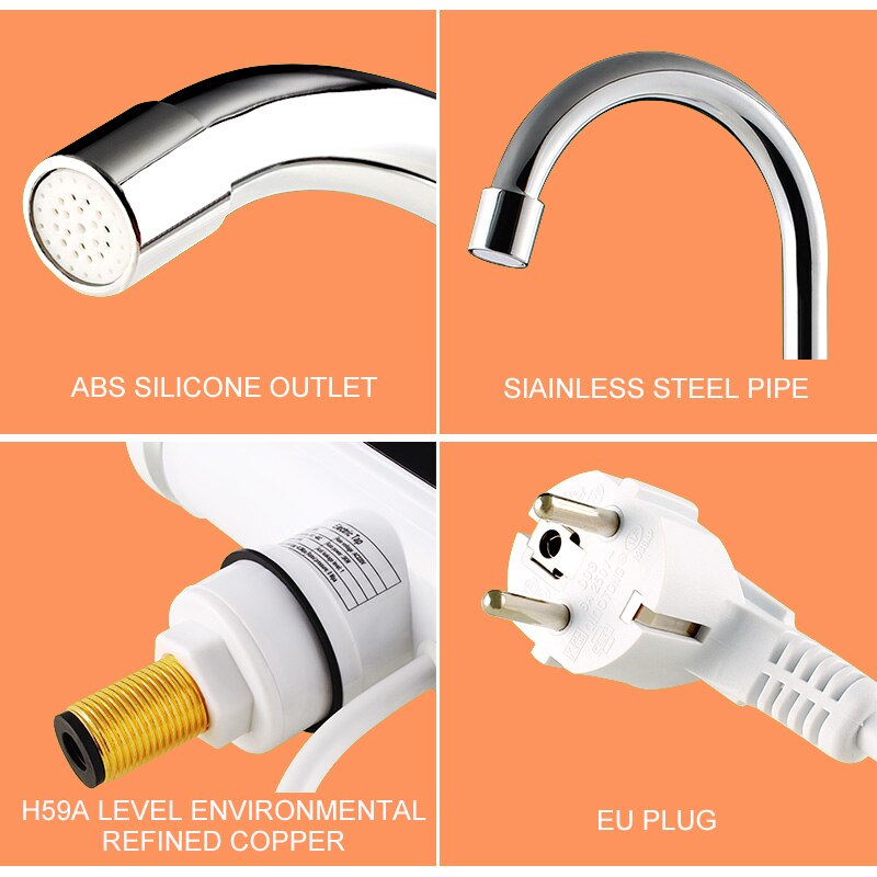 ARTENCE Electric Kitchen Water Heater Tap Instant Water Faucet Heater Heating Faucet Tankless Instantaneous Water Heater