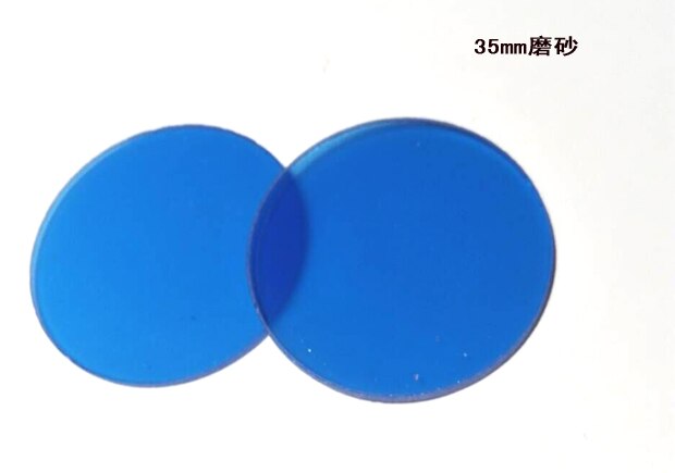 35mm Frosted Colour Glass Absorber Green Blue Yellow Red White Microscopy Filter Biological Microscope Compound Optical Filter
