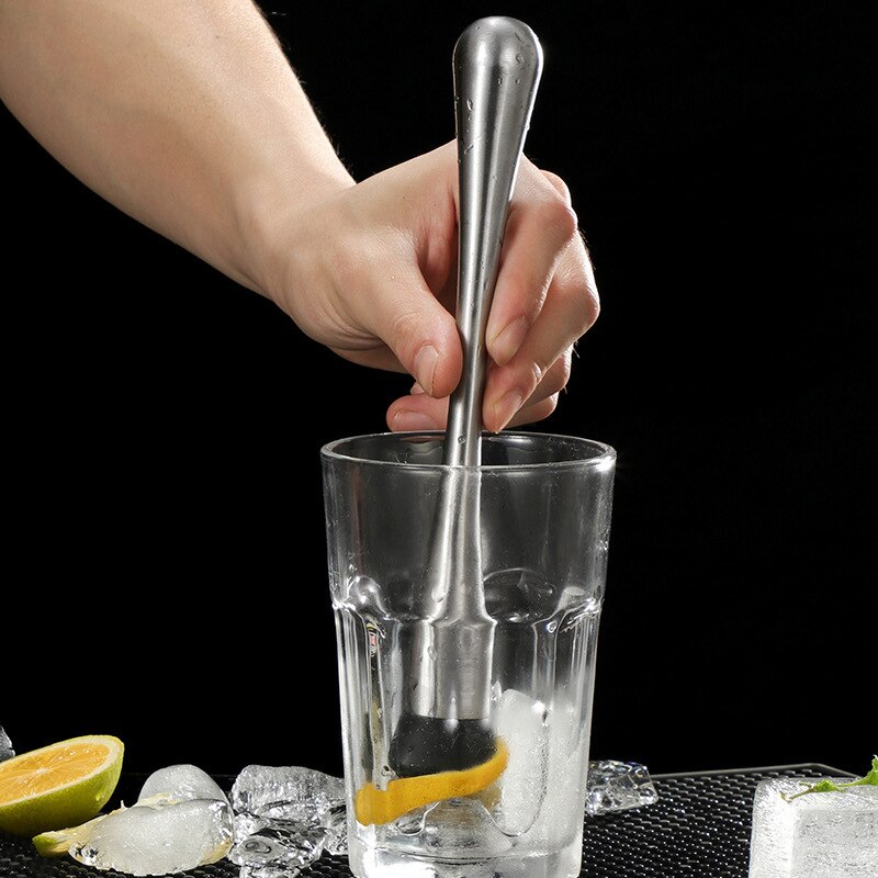 1Pc Cocktail Muddler Stainless Steel Muddler DIY Drink Muddler for Mojito Cocktail Crushed Ice Mint Fruit Muddler Wine Bar Tools
