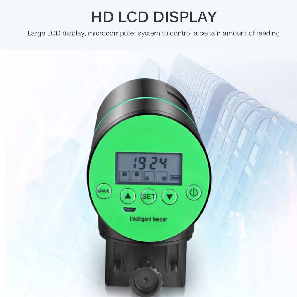 Automatic Fish Feeder Rechargeable Timer Fish Feeder with USB Charger Cable Fish Food Dispenser for Aquarium or Fish Tank