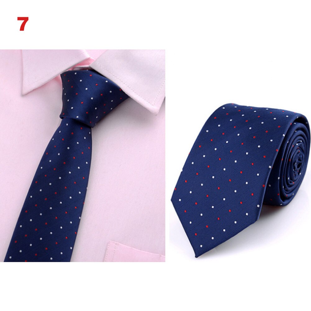 Men Classic 6cm Thin Neck Ties Printed Jacquard Woven Necktie Business Party Accessories NIN668: 7