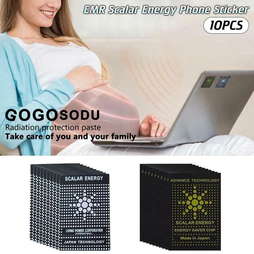 10pcs EMF Protection Cell Phone Patch Anti Radiation EMR Scalar Computer Electronics Negative Neutralizer Ion Shield Sticke I0Z7