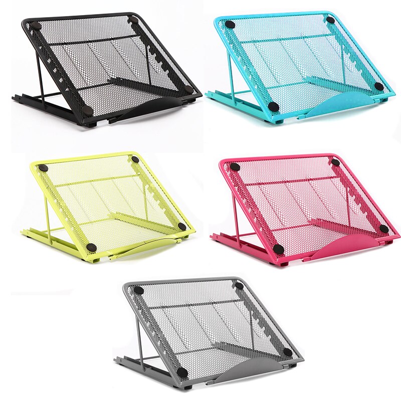Mesh ventileret justerbar bærbar holder holder køler sammenfoldelig bærbar til bærbar notebook tablet justerbar notesbog stander