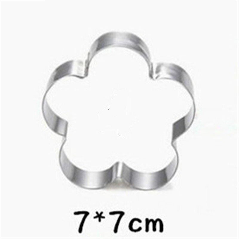 9 Vormen Konijn Roestvrij Stalen Mal Pasen Ei Keuken Accessoires 3D Cookie Cutter Diy Bakken Decor Pastry Modelling Gereedschap: 4-Flower