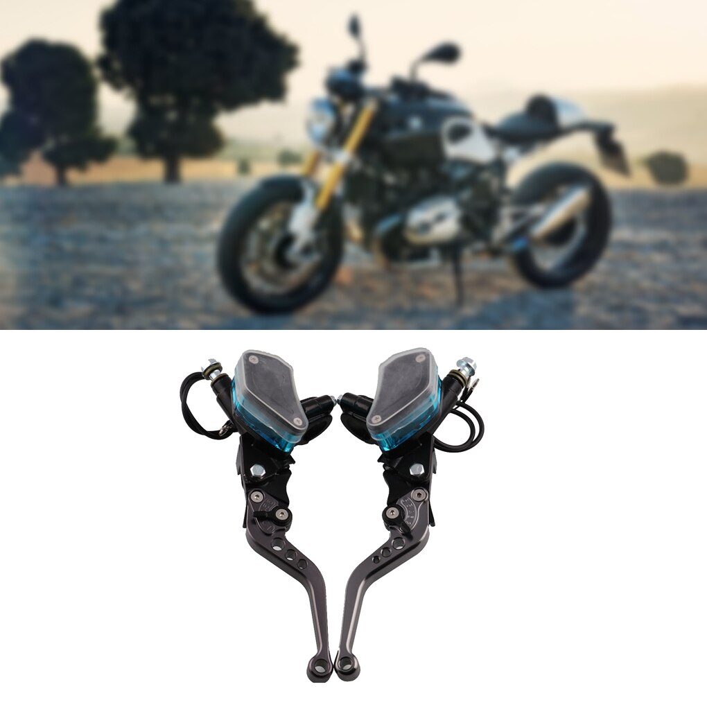 1 par universelle motorcykel håndbremser venstre højre hydrauliske kobling håndbremsearm motor tilbehør
