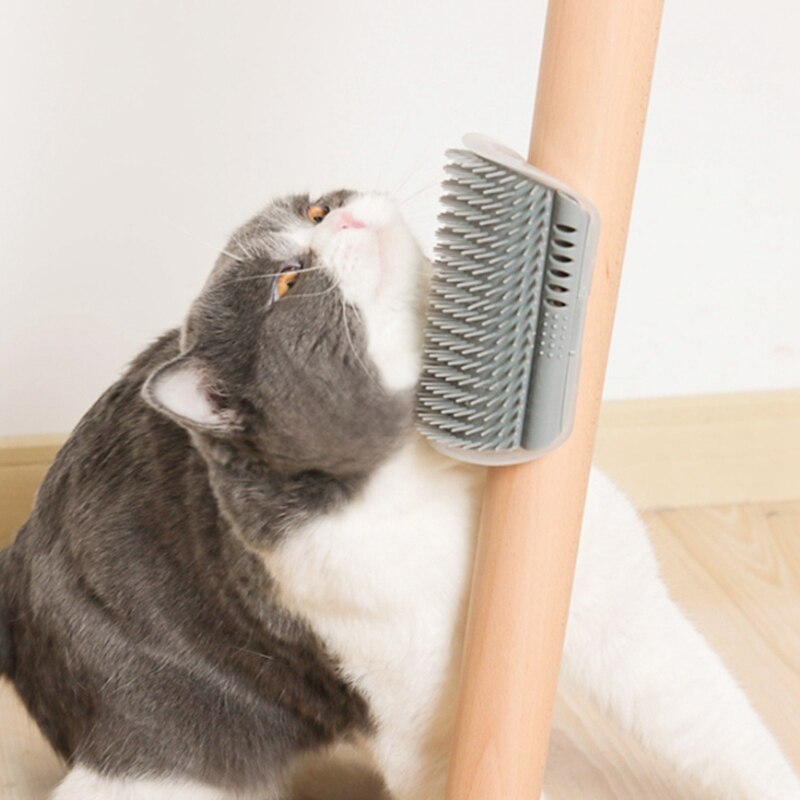Praktische huisdier kat wrijven haar kattenkam zelfbediening wrijven iterator hoek massage borstel krabben jeuk naald speelgoed benodigdheden