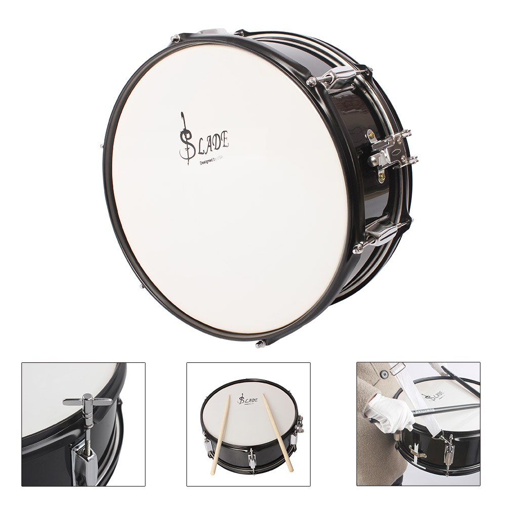 Snare Drum Head 14 Inch with Drumstick Drum Key Strap for Student Band