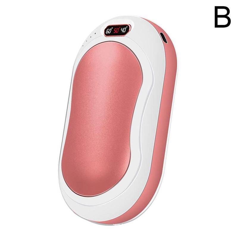 10000mAh Hand Warmer USB Power Bank Portable Electric Pocket Hand Warmer Digital Display Flashlight Christma with Cloth Bag: 2