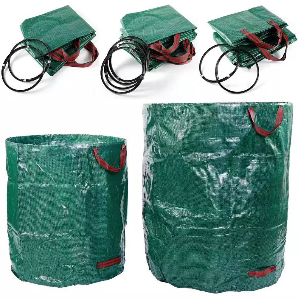 60L-500L Grote Capaciteit Tuin Bag Herbruikbare Blad Sack Prullenbak Opvouwbare Tuin Garbage Collection Container Opbergtas