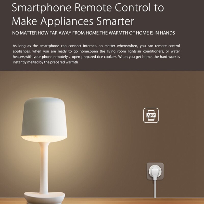 13A Socket Wireless WiFi Smart Sensor Light Lamp Power Plug for Home Tuya Work with Alexa Google Home UK Plug