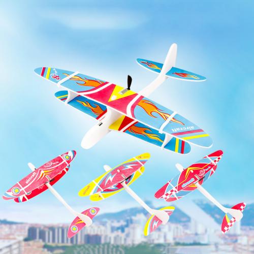 DIY Hand Throw Electric Fly Back Aircraft Rechargeable Glider Kids Toy Aeroplane Model Learning to understand principles: Default Title