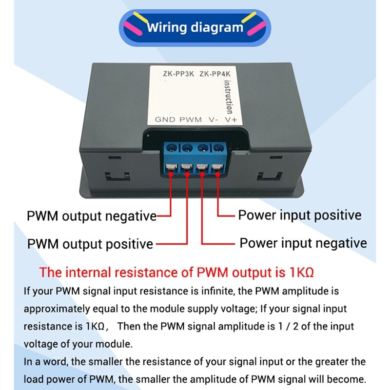 ZK-PP4K LCD Digital PWM Pulse Generator Pulse Frequency Duty Cycle Adjustable Square Rectangular Wave Generator
