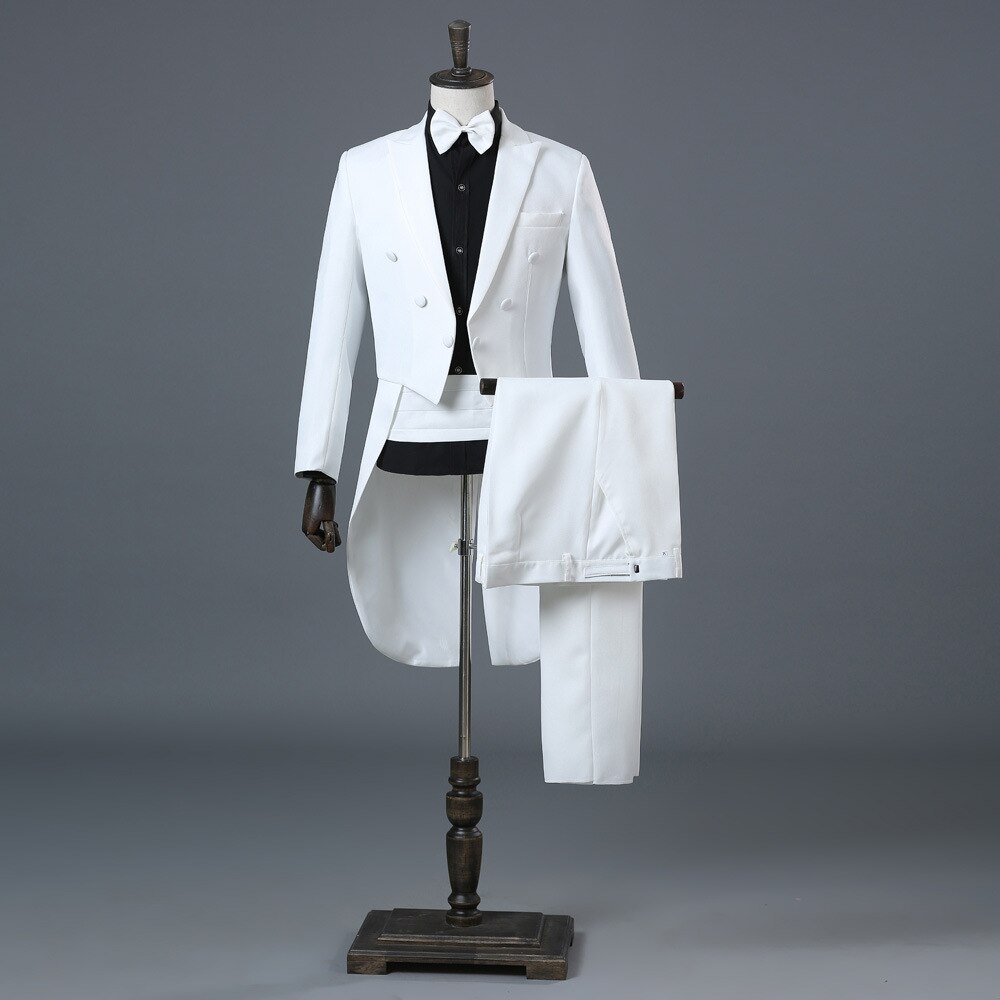 Costume 2 Pièces Homme Slim Fit Smoking Mariage - Veste Et Pantalon Boutonnage Croisé