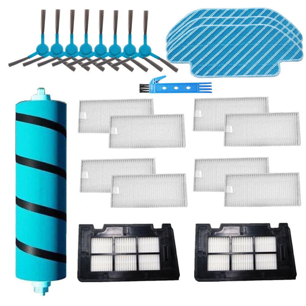 Filtro HEPA para Cecotec Conga 5090 6090 7090 Robot aspirador, cepillo de rodillo, cepillos laterales, piezas de repuesto para mopa: 11