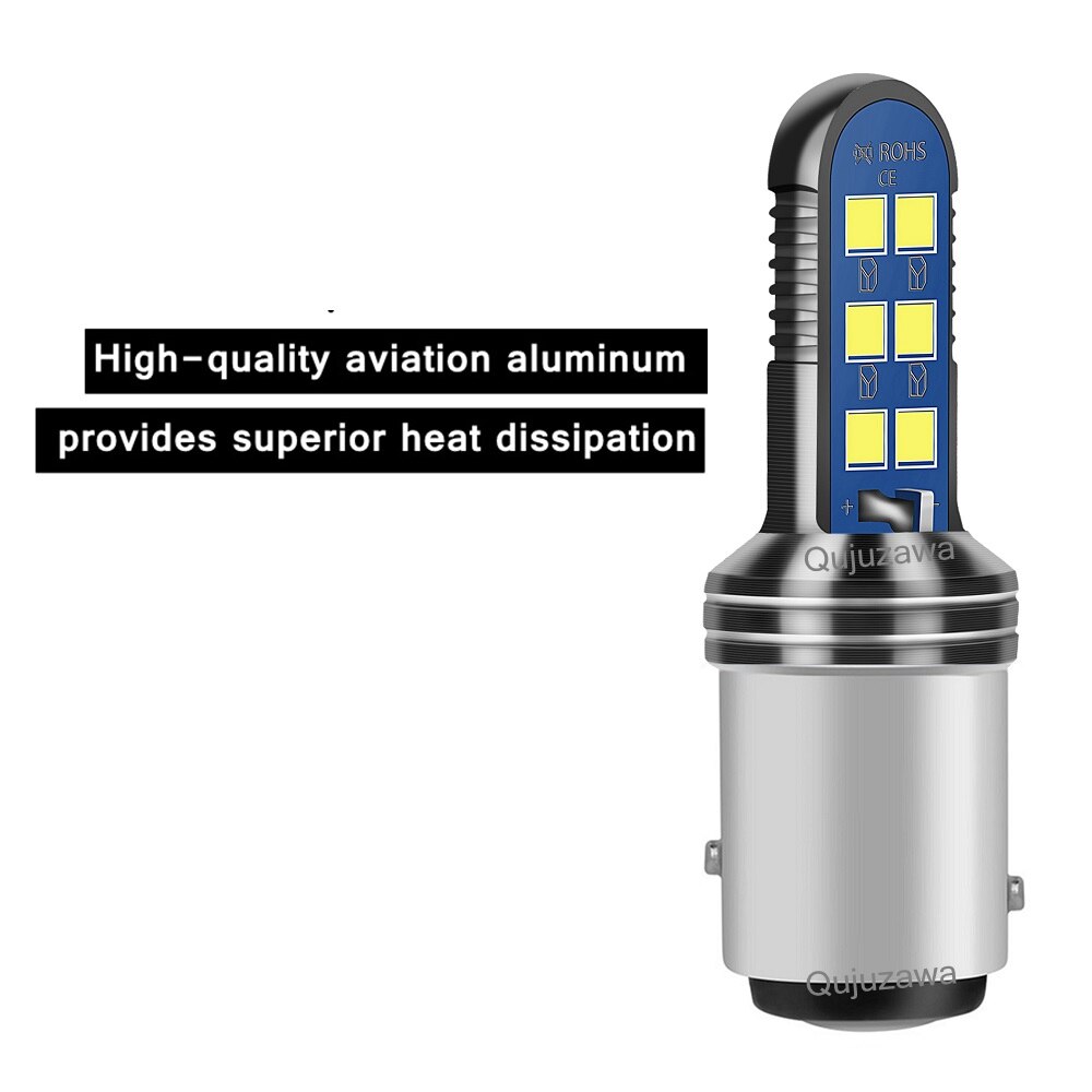 Bombillas LED superbrillantes para coche, luz de marcha atrás de 12V, 2 piezas, BAY15D P21/5W 1157 BA15S P21W BAU15S 1156