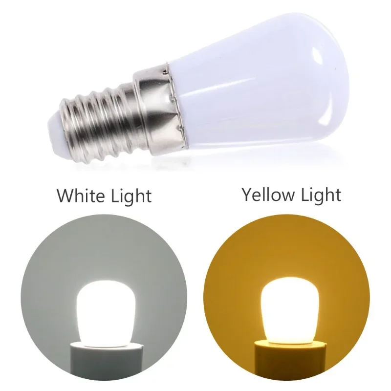20/1Pcs E12 E14 Light Bulbs Mini LED Refrigerator Light Bulbs 220V Refrigerator Lamps Screw Bulb for Home Decor Display Cabinets