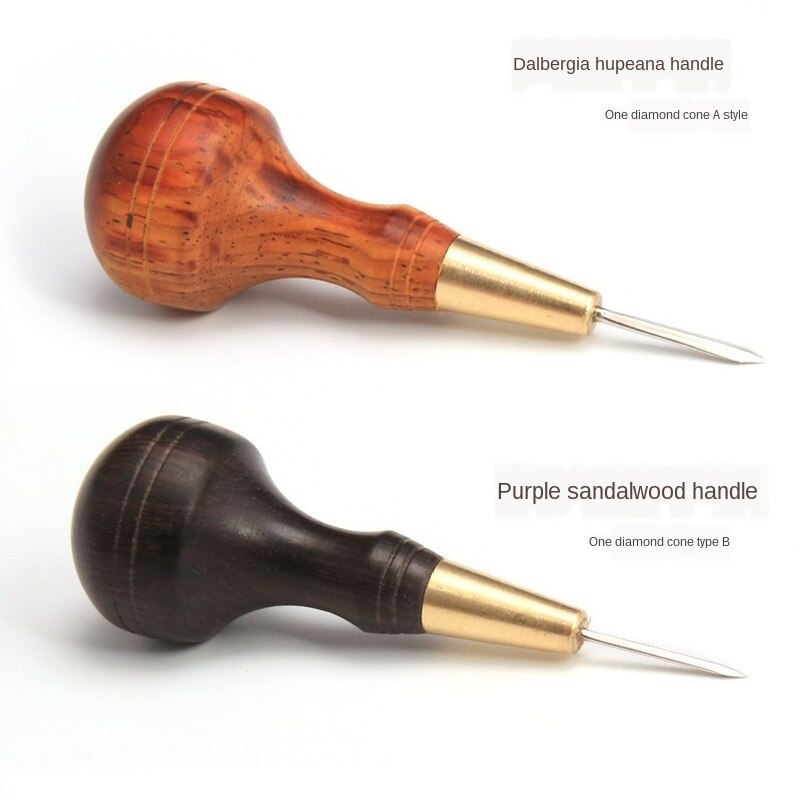 Handgemaakte lederwaren diy sandelhout diamanten priem palissander diamanten kegel leren priem diamanten kegel diamanten hakkegel
