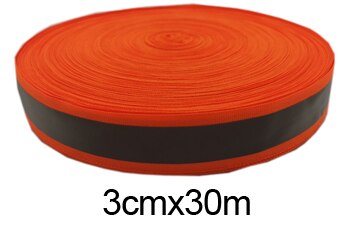 Reflektierende Gurtband Band Weben Rohrleitungen Wasserhähne Stoff Band Warnung mit helle reflektierende Film: 3cmx30m  rot