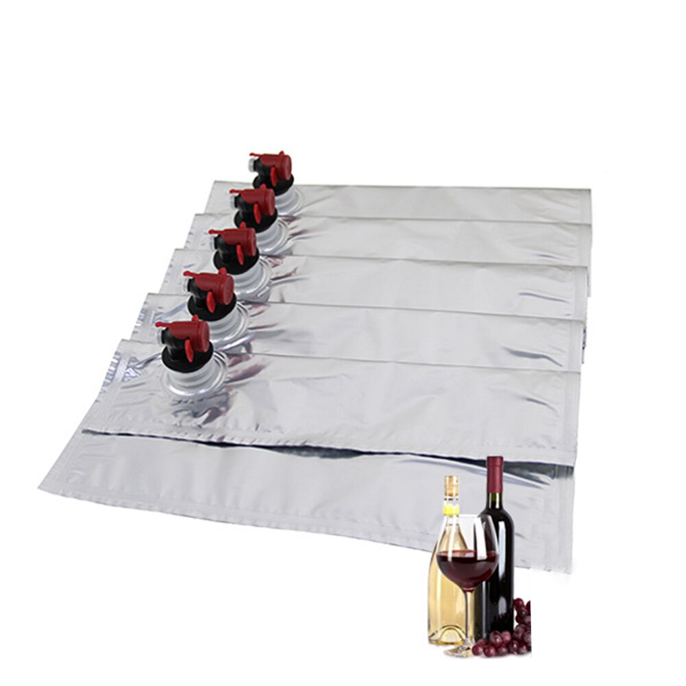 10Pcs 3L Foil Storage Bag Box Wine Juice Liquid Holder Butterfly Tap Container