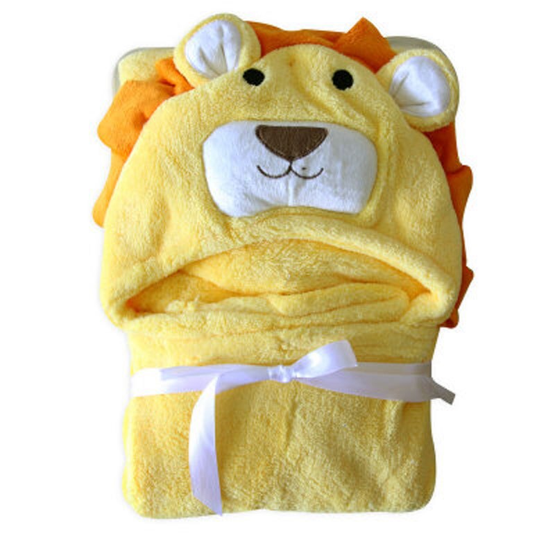 0-2 Years Old Spring and Autumn Animal Shapes Yellow Lions / White Dog Flannel Cloak Monolayer TRQ0005