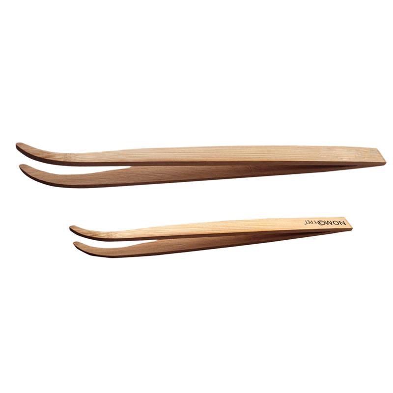 2 stk krybdyr fodring pincet bambus pincet klips frø edderkop værktøj til terrarie affald rengøring mad fodring  (28cm+16.5cm)
