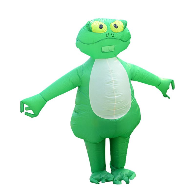 Inflatable Frog Costume Adults Funny Blow up Outfit Halloween Cosplay Clothing H55B