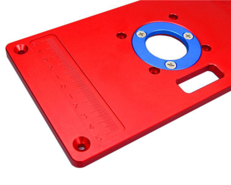 Aluminum Router Table Insert Plate w/ 2 Router Insert Rings for Woodworking Benches Router RT0700C