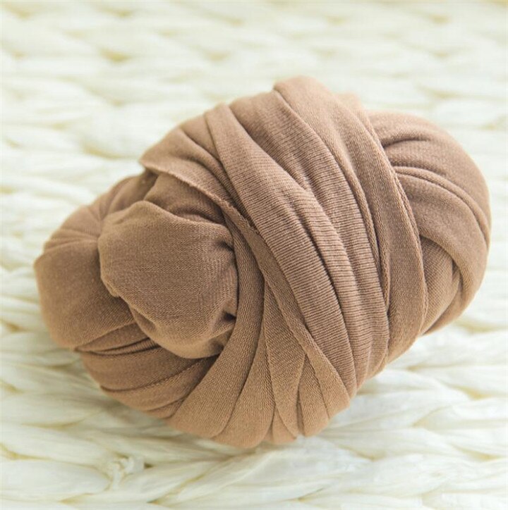 Ylsteed Pasgeboren Fotografie Props Stretch Baby Fotografie Wraps Deken Pasgeboren Inbakeren Baby Fotoshoot Props Accessoires: light brown