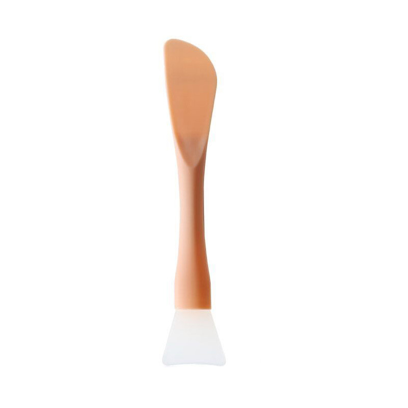 1Pcs Silicone Facial Mask Brush Soft Head with Scraper Integrated Dual-use Mud Film Brush DIY Film Adjusting Beauty Tool Beauty: Red