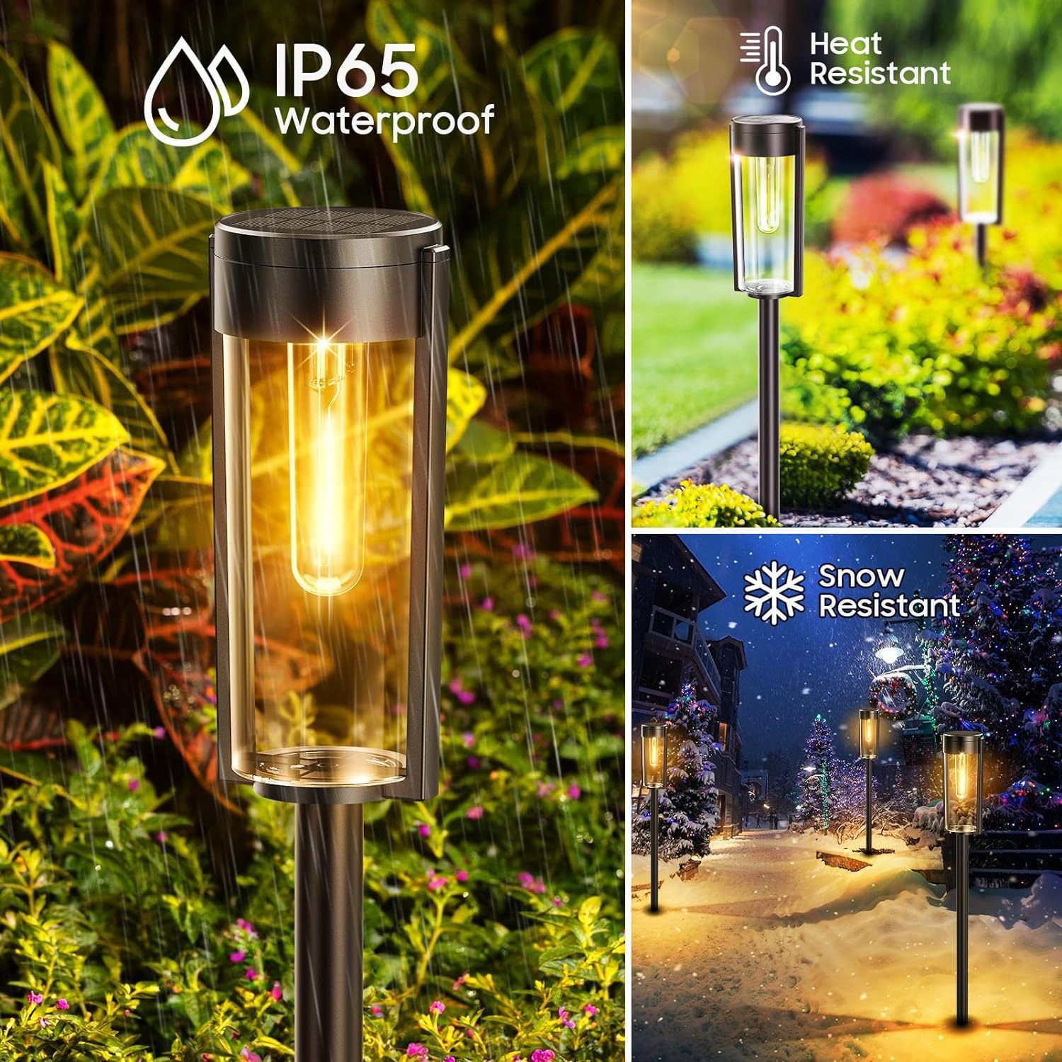 LED Solar Pathway Lichter Outdoor Garten Lampe Wasserdicht Landschaft Lichter Lichter Gehweg Auffahrt Rasen Terrasse Garten Dekor