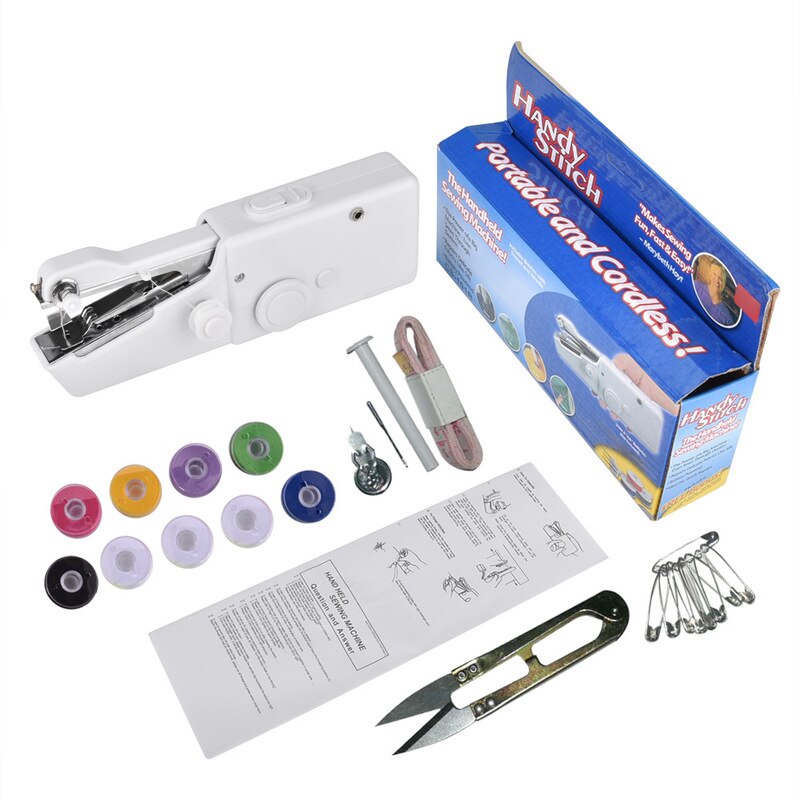 Mini Hand-held Electric Sewing Machine Multifunctional Household Pocket Semi-automatic Sewing Machine Manual Handy Stitch: B