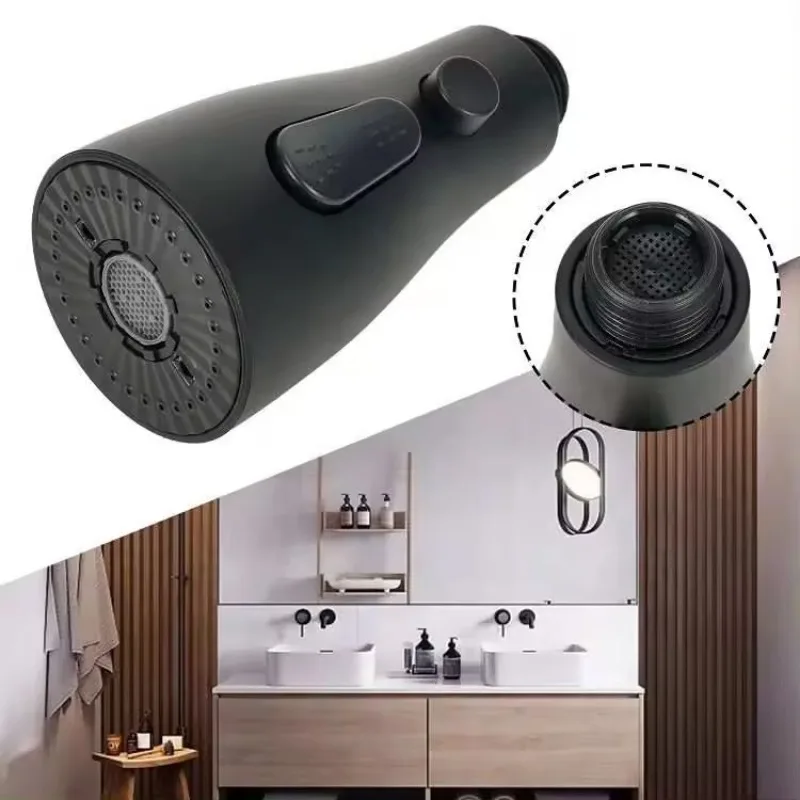 3 tilstande køkkenarmatur sprøjtehoved vandbesparende 360 ° drejelig kugledyse haneadapter vask reservedele køkkentilbehør