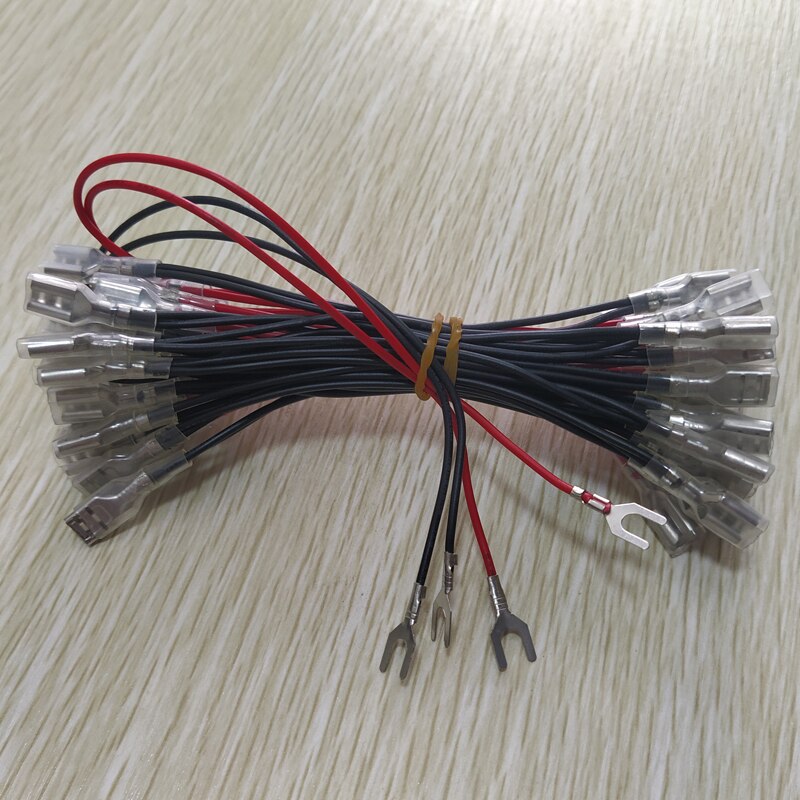 Insulated Daisy Chain Harness Bundles With 14 Crimp Connections LED Lighting Cables for Arcade LED Push Buttons JAMMA MAME Parts