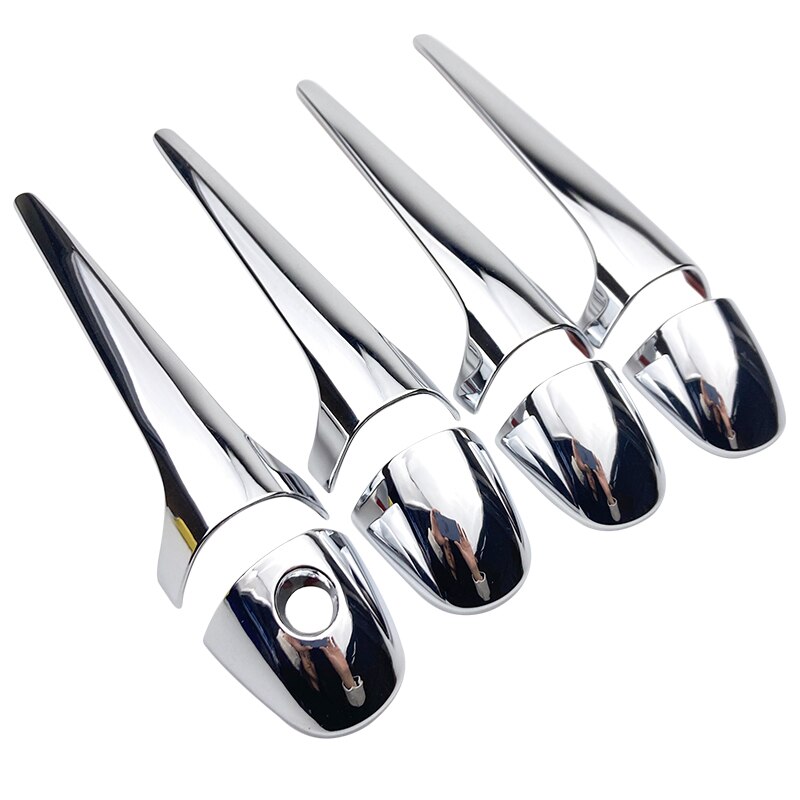 8 sztuk chrom zewnątrz drzwi osłona klamki wykończenia dla Toyota RAV4 RAV 4 2013 2014 2015 2016 2017 2018 akcesoria samochodowe robić stylizacji naklejki:  1 Keyhole