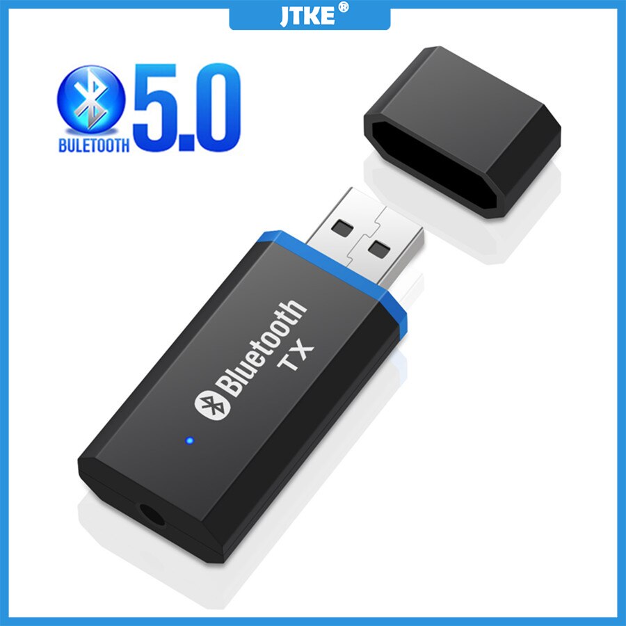 Bluetooth 5,0 EDR Audio- Absender Für TV PC Fahrer Freie USB Audio- Dongle Absender 3,5 MM Jack AUX kabellos Adapter #846