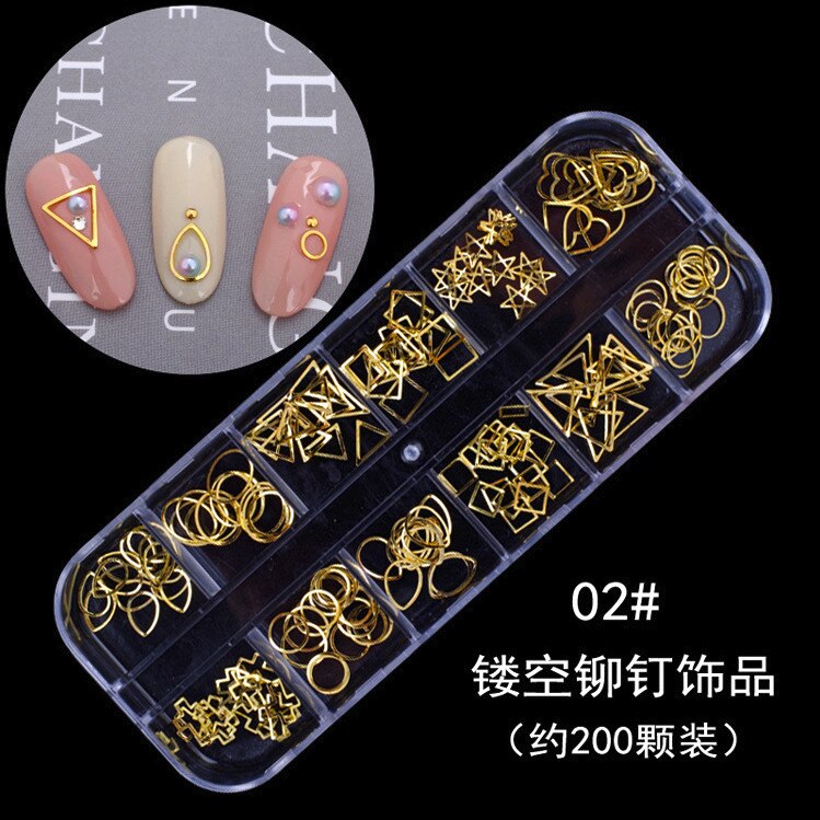 3D ongle cristal strass paillettes métal diamant Sequin Technique manucure ongle Art déco Nail Art bijoux: 02