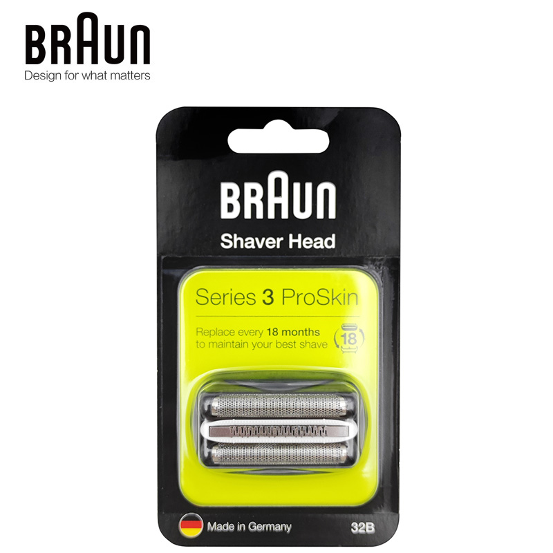 Braun 32B rasoir électrique lame de rasoir série 3 remplacement tête de Cassette coupe-feuille pour rasoir 3000s 3010s 3040s 3050cc 3070cc