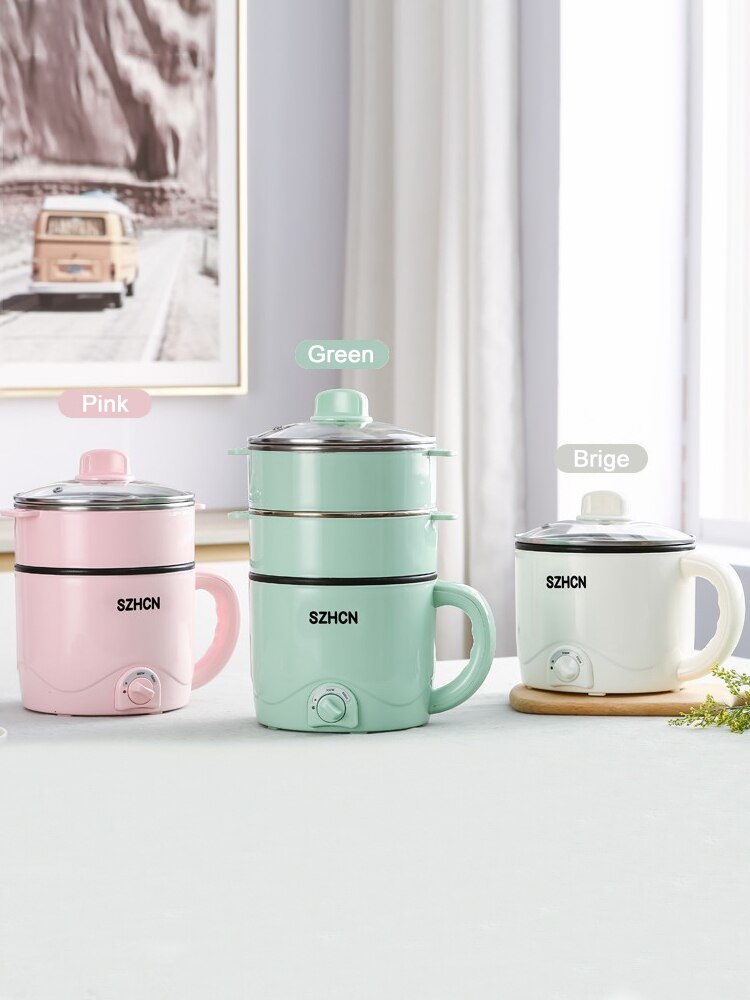 220V Mini Multifunction Electric Cooking Machine Household Single/Double Layer Pot Multi Electric Rice Cooker Non-stick CF42