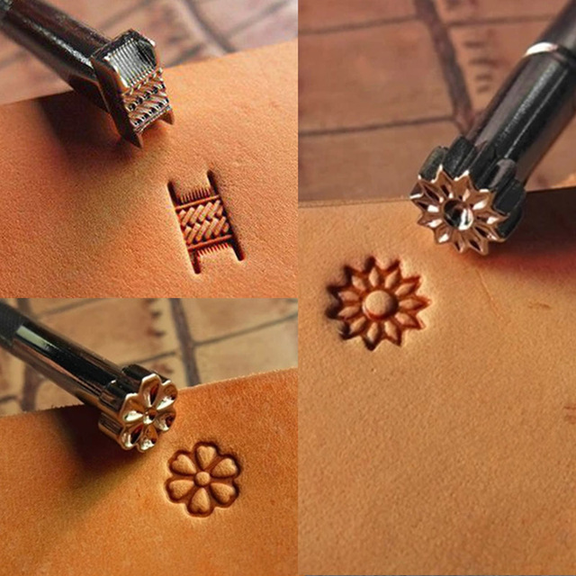 1pcs Durable Leather Working Saddle Making Tools Carving Leather Craft Stamps Solid DIY hand tools